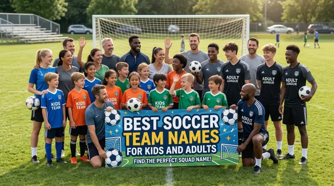 best soccer team names for kids and adults