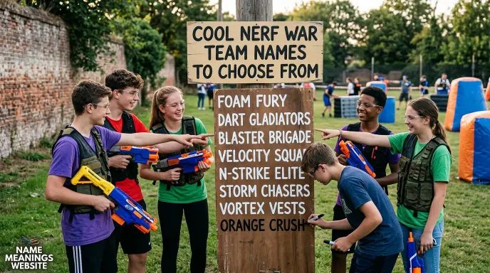 cool nerf war team names to choose from