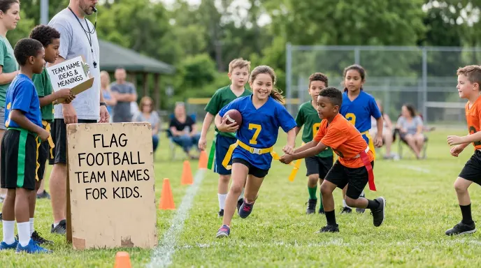 flag football team names for kids