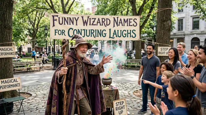 funny wizard names for conjuring laughs