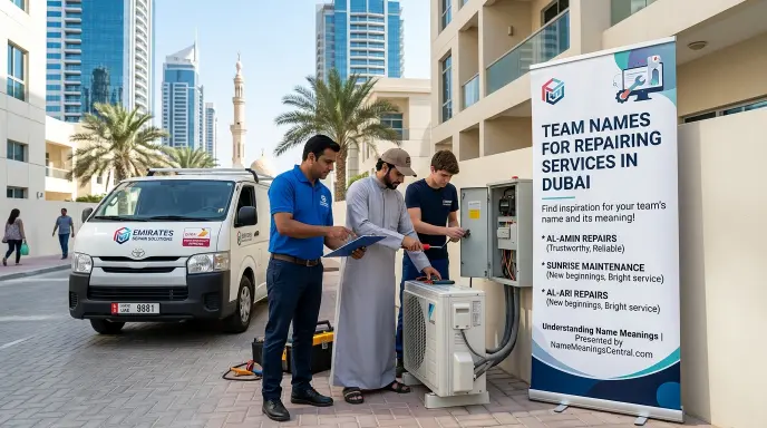 team names for repairing services in dubai