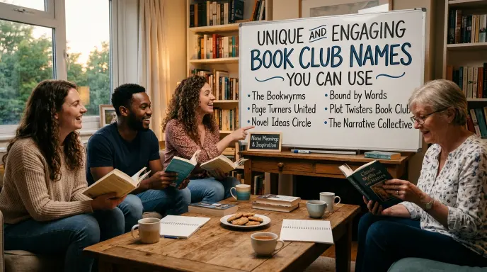 unique and engaging book club names you can use