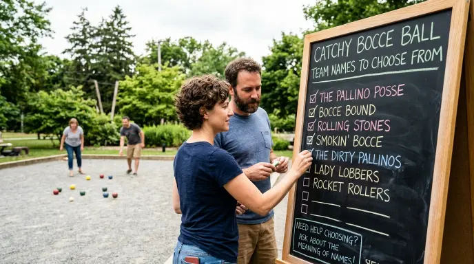 catchy bocce ball team names to choose from